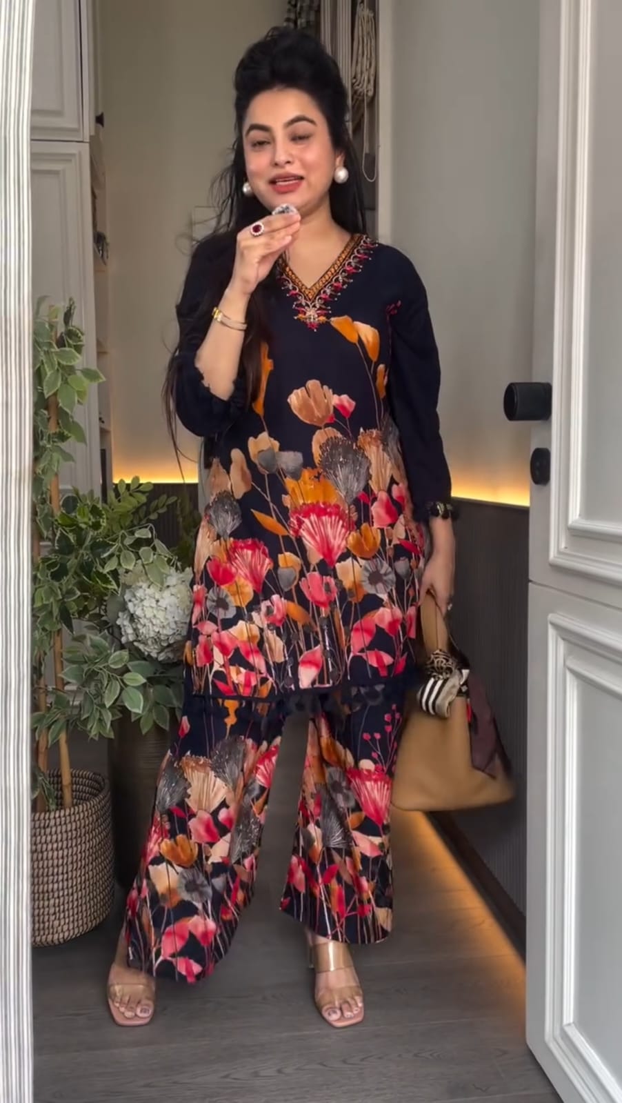 Crimson Bloom Co-ord Set