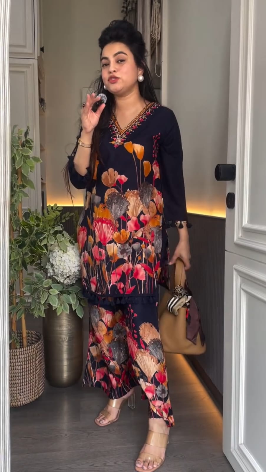 Crimson Bloom Co-ord Set