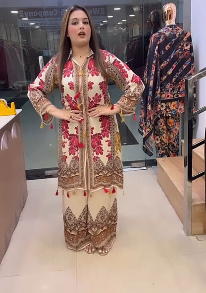 Floral Print  Crape Co-Ord set for women