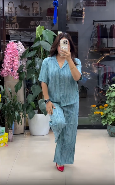 Stylish Pure Linen Co-ord Set