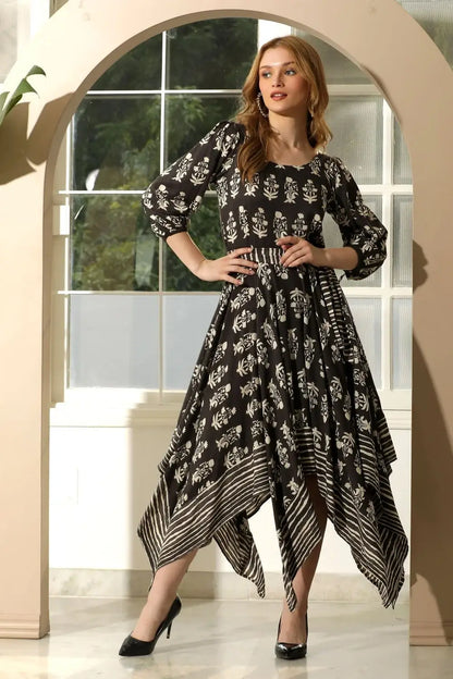 Black Handkerchief Dress