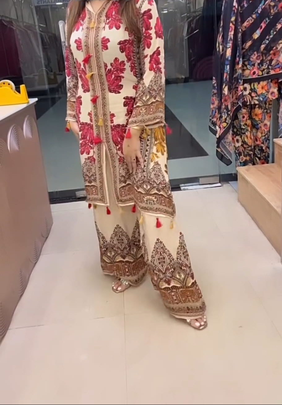 Floral Print  Crape Co-Ord set for women