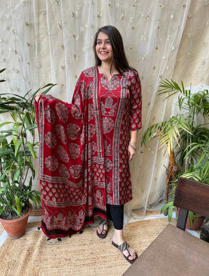 Ravina Modal Silk Kurta Duppata Set