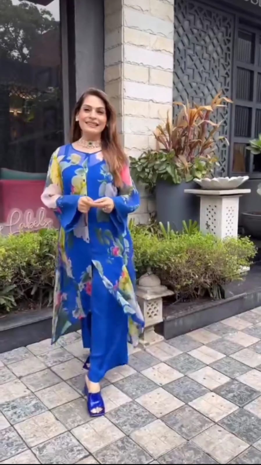 Printed Straight Kurta Set Trousers