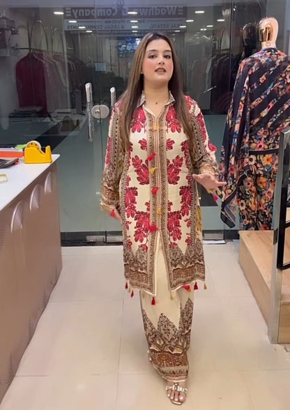 Floral Print  Crape Co-Ord set for women