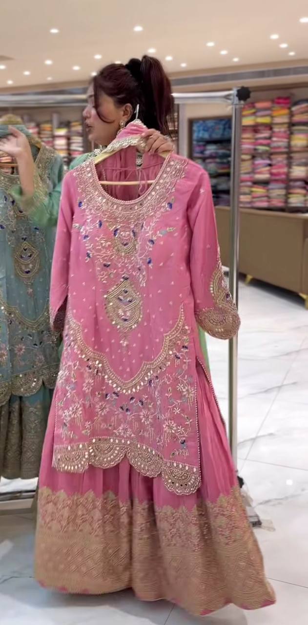 Jassica's' Embroidered Heavy Royal Elegant Suit Set - MD-3048