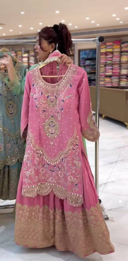 Jassica's' Embroidered Heavy Royal Elegant Suit Set - MD-3048