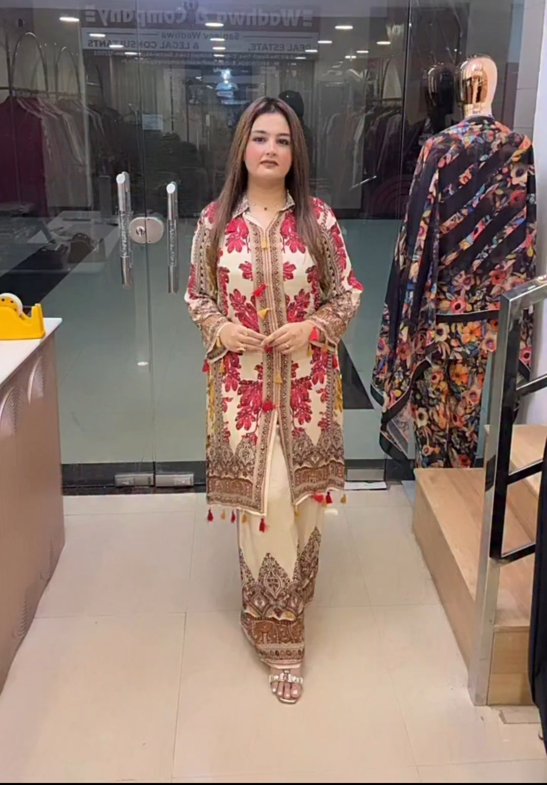 Floral Print  Crape Co-Ord set for women