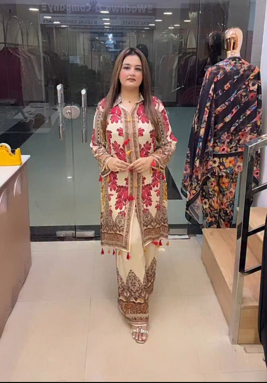Floral Print  Crape Co-Ord set for women