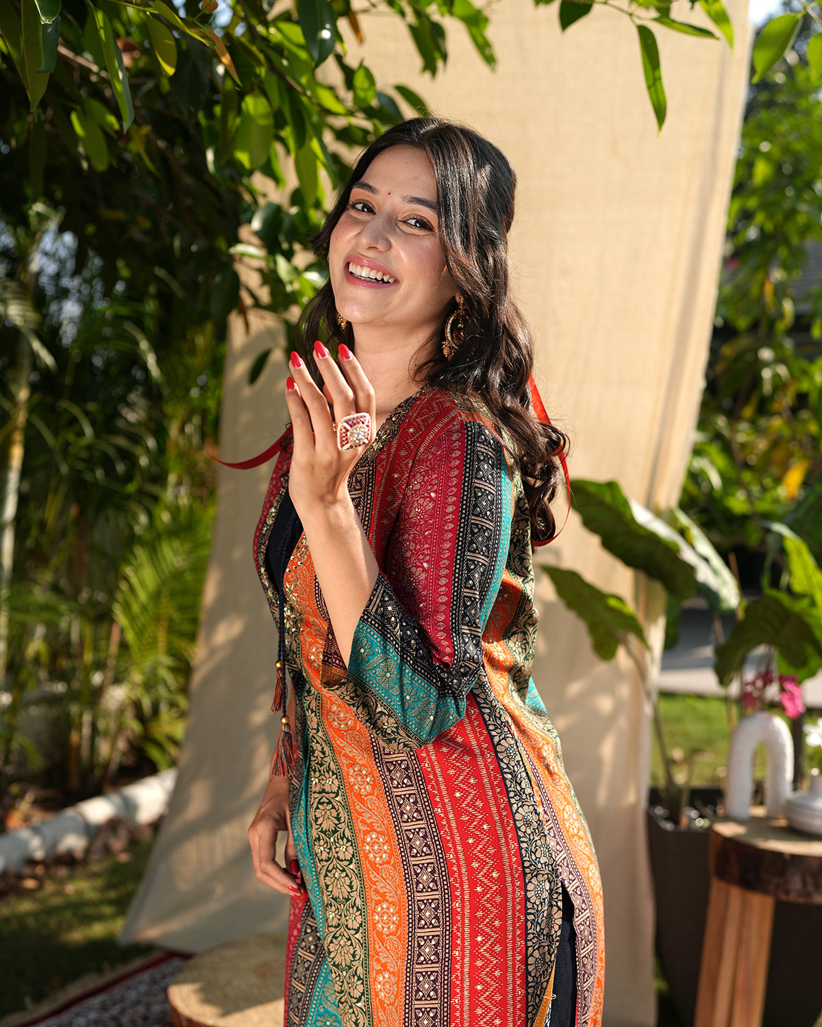 Multi-Colour Kurti Palazzo Set