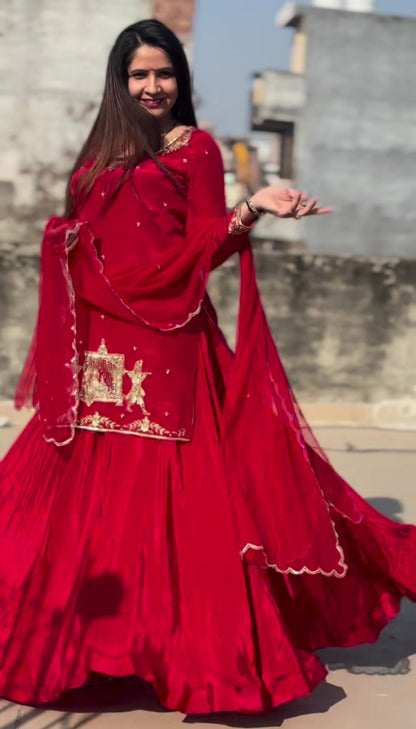 Premium Designer Crepe Silk Lehenga with Dupatta-NF(1238)