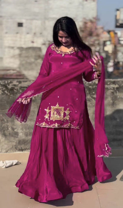 Premium Designer Crepe Silk Lehenga with Dupatta-NF(1238)