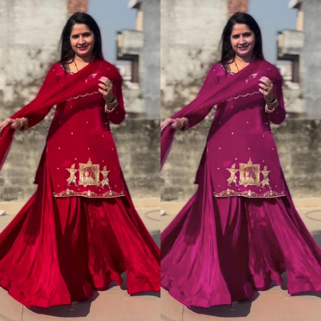 Premium Designer Crepe Silk Lehenga with Dupatta-NF(1238)