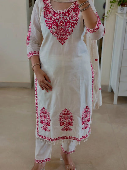 Elegant Heavy Embroidery Suit with Dupatta