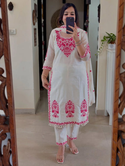Elegant Heavy Embroidery Suit with Dupatta