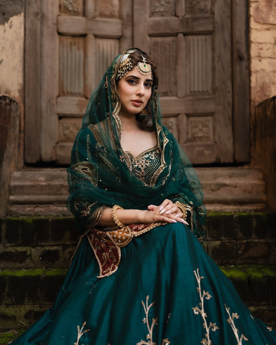 Party Wear Crepe Silk Lehenga with Organza Dupatta