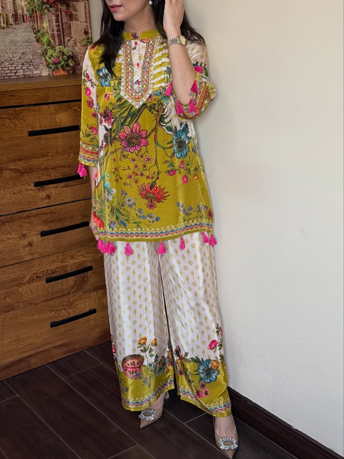 Elegant 3-Piece Co-Ord France Crape Set