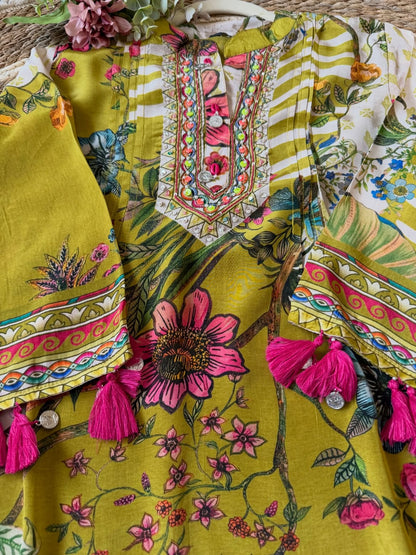 Elegant 3-Piece Co-Ord France Crape Set