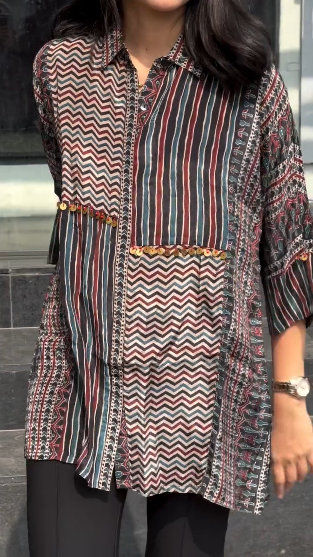 Boho Grid Shirt