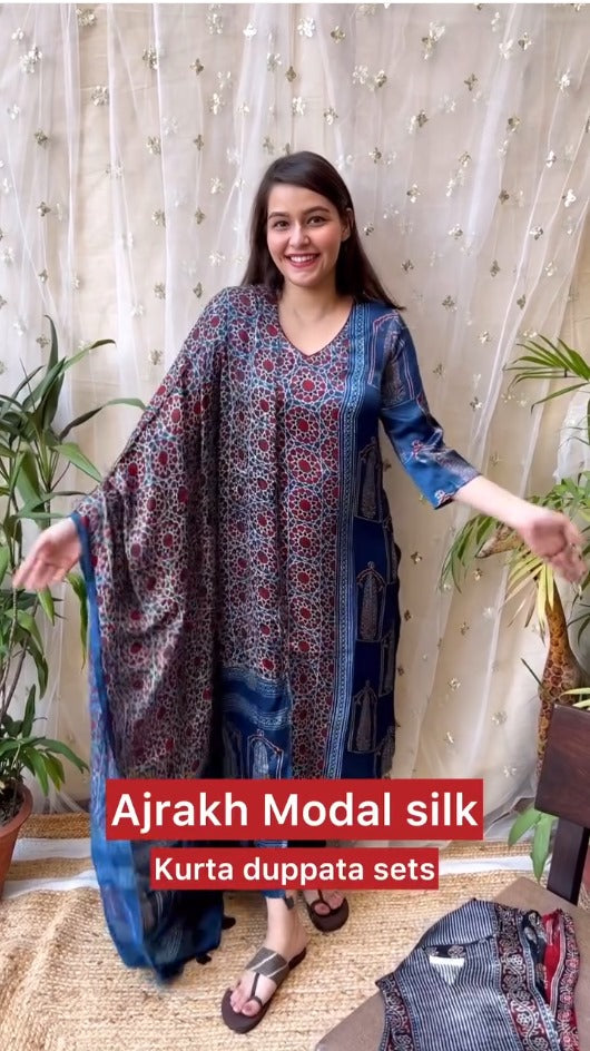 Ravina Modal Silk Kurta Duppata Set