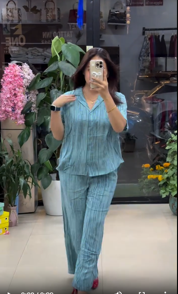 Stylish Pure Linen Co-ord Set