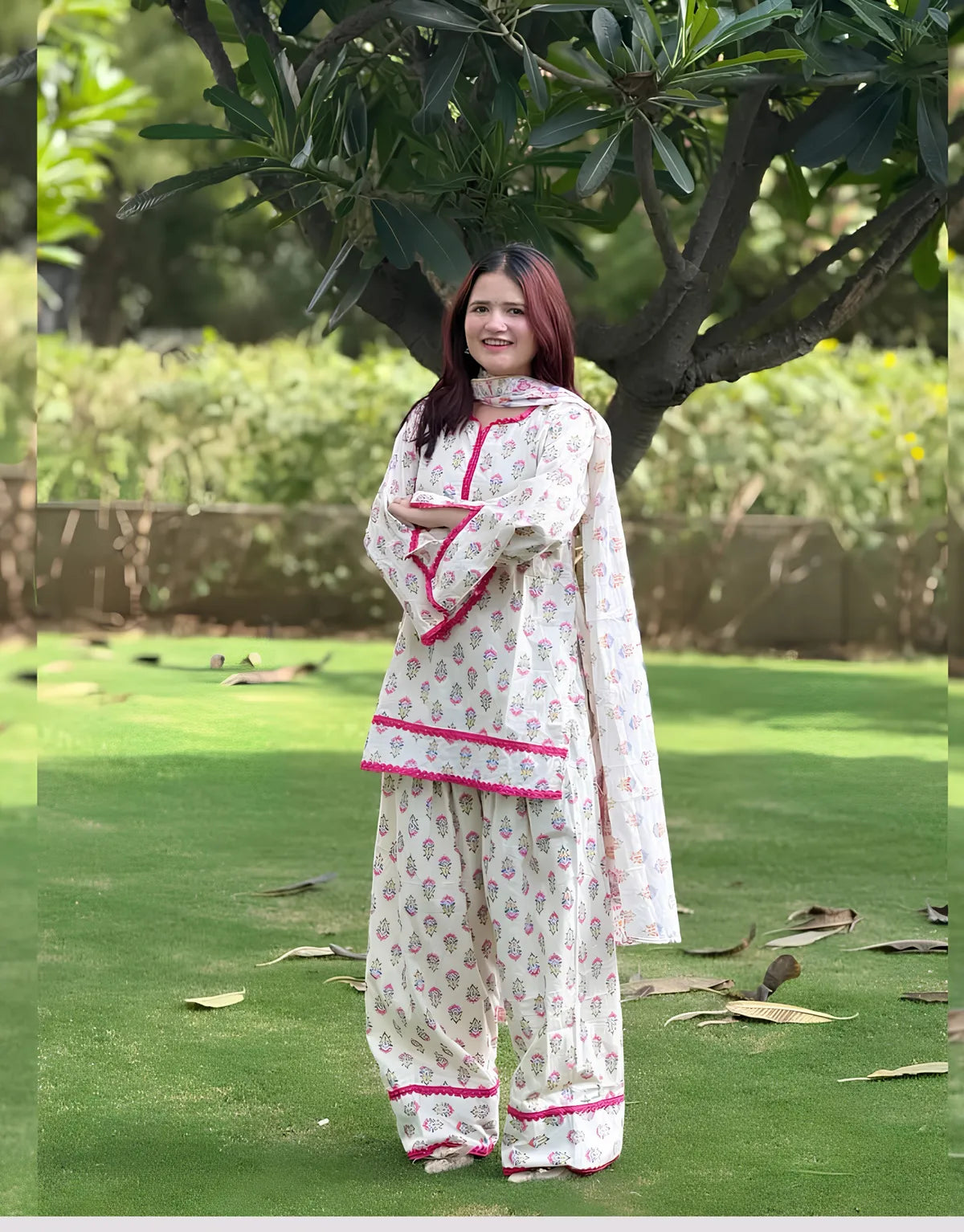 Gulnaar Handblock Farshi kurta set