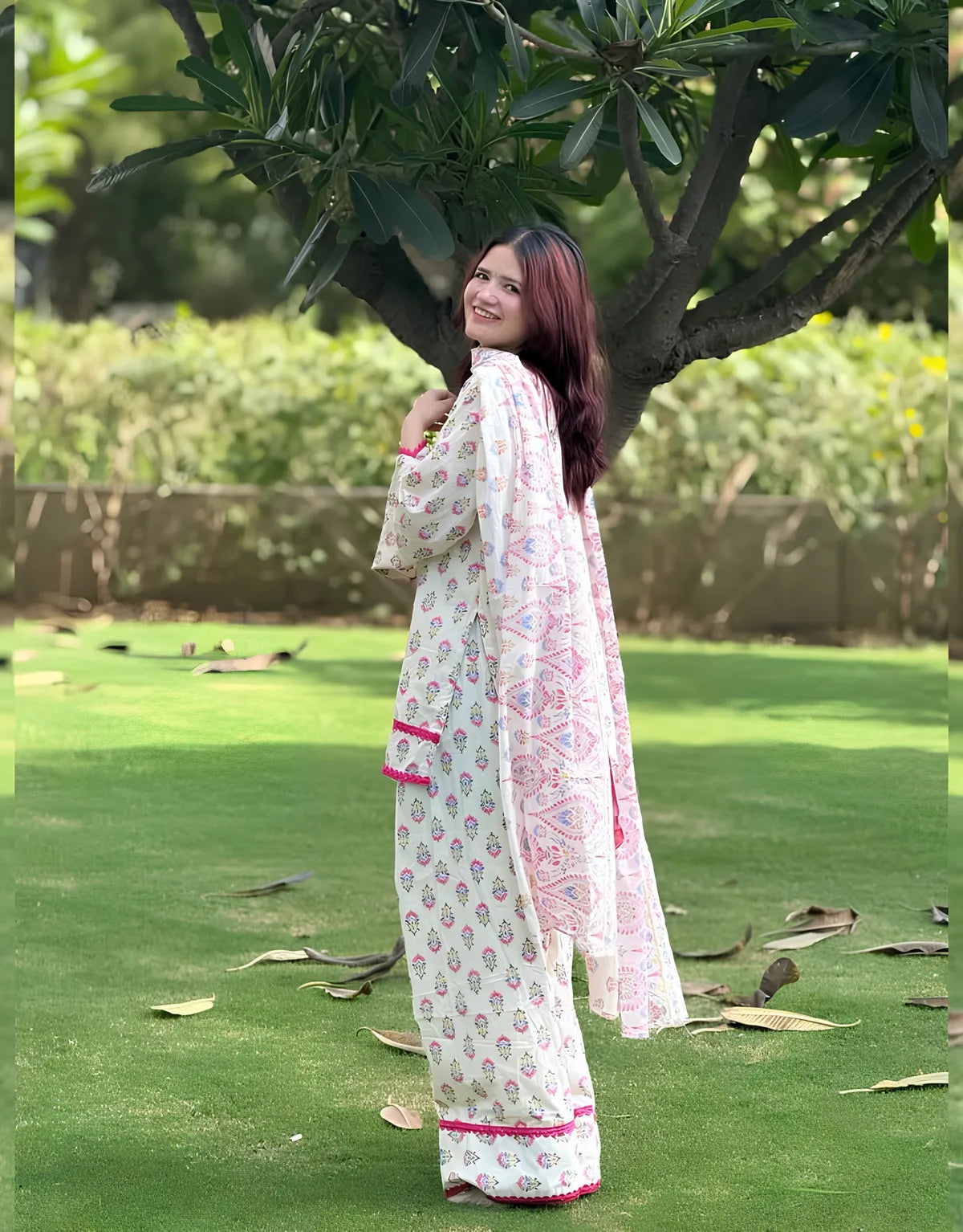 Gulnaar Handblock Farshi kurta set