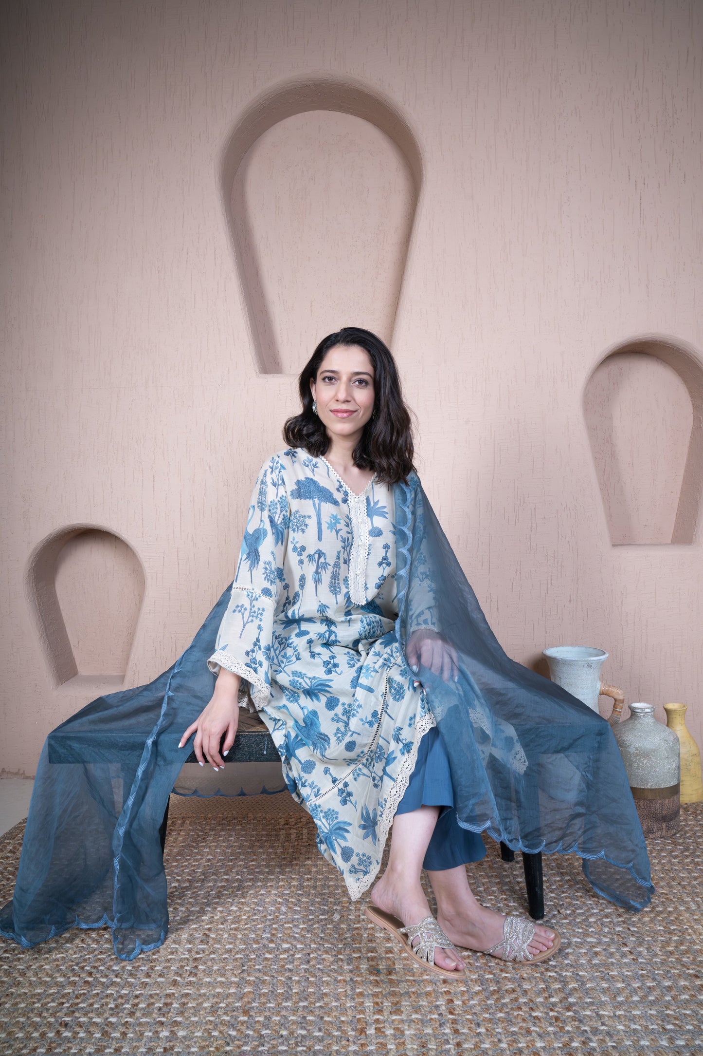 Nilofer Muslin Kurta Set (without Dupatta)