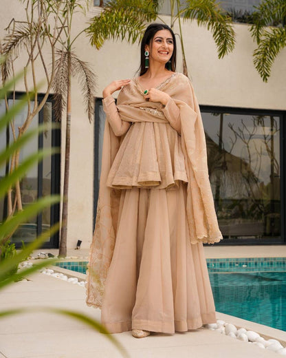Tabby Organza Mukesh Work Suit Set – Your Designer Studio